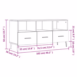 vidaXL TV Cabinet TV Unit Media Cabinet TV Stand Concrete Grey Engineered Wood