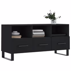 vidaXL TV Cabinet TV Unit Sideboard Media Unit TV Stand Black Engineered Wood