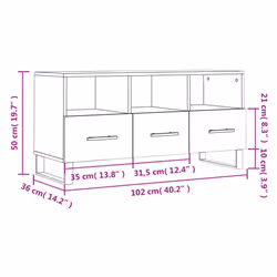 vidaXL TV Cabinet TV Unit Sideboard Media Unit TV Stand Black Engineered Wood