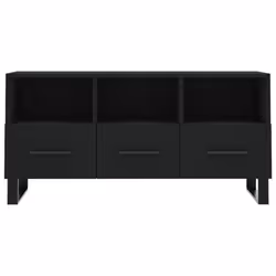 vidaXL TV Cabinet TV Unit Sideboard Media Unit TV Stand Black Engineered Wood - Additional view 4