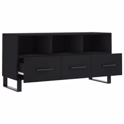 vidaXL TV Cabinet TV Unit Sideboard Media Unit TV Stand Black Engineered Wood - Additional view 5