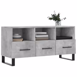 vidaXL TV Cabinet TV Unit Media Cabinet TV Stand Concrete Grey Engineered Wood