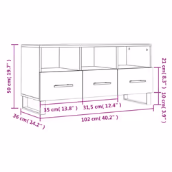 vidaXL TV Cabinet TV Unit Media Cabinet TV Stand Concrete Grey Engineered Wood