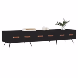 vidaXL TV Cabinet TV Unit Media Cabinet TV Stand Concrete Grey Engineered Wood - black - Additional view 2