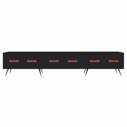 vidaXL TV Cabinet TV Unit Media Cabinet TV Stand Concrete Grey Engineered Wood - black - Additional view 4