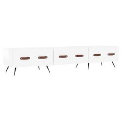 vidaXL TV Cabinet TV Unit Media Cabinet TV Stand Concrete Grey Engineered Wood - high gloss white