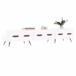 vidaXL TV Cabinet TV Unit Media Cabinet TV Stand Concrete Grey Engineered Wood - high gloss white