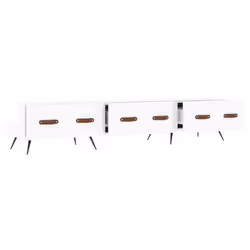vidaXL TV Cabinet TV Unit Media Cabinet TV Stand Concrete Grey Engineered Wood - high gloss white - Additional view 5