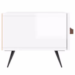 vidaXL TV Cabinet TV Unit Media Cabinet TV Stand Concrete Grey Engineered Wood - high gloss white - Additional view 6