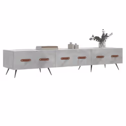 vidaXL TV Cabinet TV Unit Media Cabinet TV Stand Concrete Grey Engineered Wood