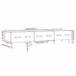 vidaXL TV Cabinet TV Unit Media Cabinet TV Stand Concrete Grey Engineered Wood - grey sonoma - Additional view 3