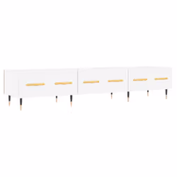 vidaXL TV Cabinet TV Unit Media Unit Sideboard TV Stand Black Engineered Wood - white