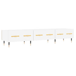 vidaXL TV Cabinet TV Unit Media Unit Sideboard TV Stand Black Engineered Wood - white