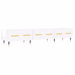 vidaXL TV Cabinet TV Unit Media Unit Sideboard TV Stand Black Engineered Wood - high gloss white