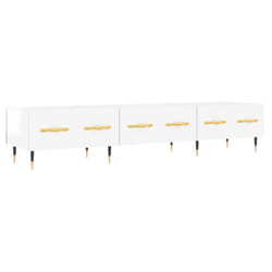 vidaXL TV Cabinet TV Unit Media Unit Sideboard TV Stand Black Engineered Wood - high gloss white
