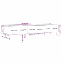 vidaXL TV Cabinet TV Unit Media Unit Sideboard TV Stand Black Engineered Wood - high gloss white