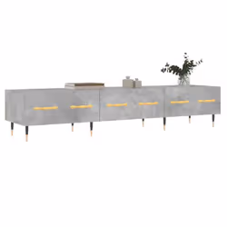 vidaXL TV Cabinet TV Unit Media Unit Sideboard TV Stand Black Engineered Wood - concrete grey