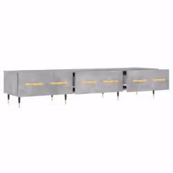 vidaXL TV Cabinet TV Unit Media Unit Sideboard TV Stand Black Engineered Wood - concrete grey - Additional view 5