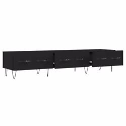 vidaXL TV Cabinet TV Unit Media Cabinet TV Stand Concrete Grey Engineered Wood - black - Additional view 5