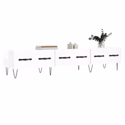 vidaXL TV Cabinet TV Unit Media Cabinet TV Stand Concrete Grey Engineered Wood - high gloss white