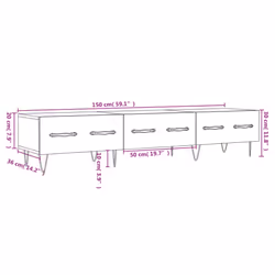 vidaXL TV Cabinet TV Unit Media Cabinet TV Stand Concrete Grey Engineered Wood - concrete grey