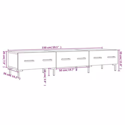 vidaXL TV Cabinet TV Unit Media Cabinet TV Stand Sonoma Oak Engineered Wood - black