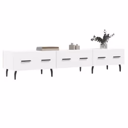 vidaXL TV Cabinet TV Console Sideboard Media Console White Engineered Wood - white