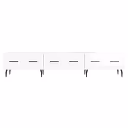 vidaXL TV Cabinet TV Console Sideboard Media Console White Engineered Wood - high gloss white - Additional view 4