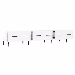 vidaXL TV Cabinet TV Console Sideboard Media Console White Engineered Wood - high gloss white - Additional view 5