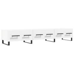 vidaXL TV Cabinet TV Console Sideboard Media Console White Engineered Wood - white