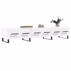 vidaXL TV Cabinet TV Console Sideboard Media Console White Engineered Wood - white