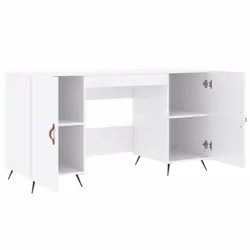 vidaXL Desk Computer Desk Writing Table Office Table Work Desk Engineered Wood - high gloss white - Additional view 4
