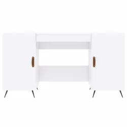vidaXL Desk Computer Desk Writing Table Office Table Work Desk Engineered Wood - high gloss white - Additional view 5