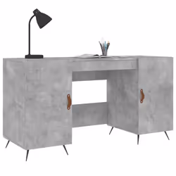 vidaXL Desk Computer Desk Writing Table Office Table Work Desk Engineered Wood - concrete grey