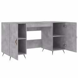 vidaXL Desk Computer Desk Writing Table Office Table Work Desk Engineered Wood - concrete grey - Additional view 4