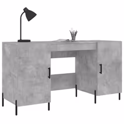 vidaXL Desk Computer Desk Writing Table Work Table Sonoma Oak Engineered Wood - concrete grey