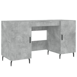 vidaXL Desk Computer Desk Writing Table Office Work Desk White Engineered Wood - concrete grey