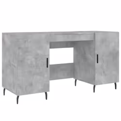 vidaXL Desk Computer Desk Writing Table Office Work Desk White Engineered Wood - concrete grey