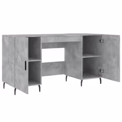 vidaXL Desk Computer Desk Writing Table Office Work Desk White Engineered Wood - concrete grey - Additional view 6