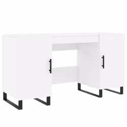 vidaXL Desk Computer Desk Writing Table Office Table Work Desk Engineered Wood - white
