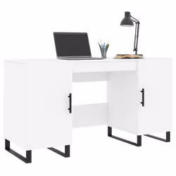 vidaXL Desk Computer Desk Writing Table Office Table Work Desk Engineered Wood - white - Additional view 4