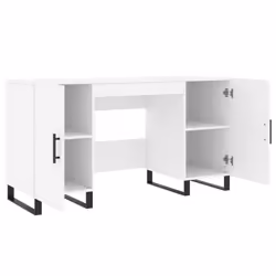 vidaXL Desk Computer Desk Writing Table Office Table Work Desk Engineered Wood - white - Additional view 6