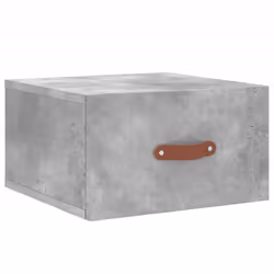 vidaXL Wall-mounted Bedside Cabinets Side Cabinet Bedside Table Nightstand - concrete grey, 1 pcs
