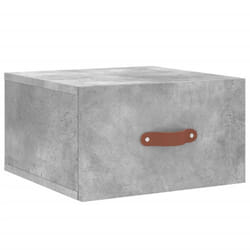 vidaXL Wall-mounted Bedside Cabinets Side Cabinet Bedside Table Nightstand - concrete grey, 1 pcs