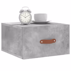 vidaXL Wall-mounted Bedside Cabinets Side Cabinet Bedside Table Nightstand - concrete grey, 1 pcs