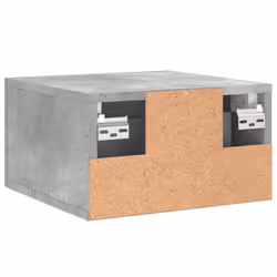 vidaXL Wall-mounted Bedside Cabinets Side Cabinet Bedside Table Nightstand - concrete grey, 1 pcs - Additional view 7