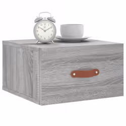 vidaXL Wall-mounted Bedside Cabinets Side Cabinet Bedside Table Nightstand - grey sonoma, 2 pcs