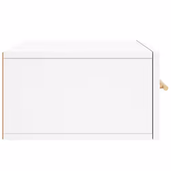 vidaXL Wall-mounted Bedside Cabinet Floating Storage Cabinet Nightstand Black - white, 2 pcs - Additional view 7