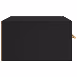 vidaXL Wall-mounted Bedside Cabinet Floating Storage Cabinet Nightstand Black - black, 1 pcs - Additional view 6