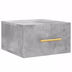 vidaXL Wall-mounted Bedside Cabinet Floating Storage Cabinet Nightstand Black - concrete grey, 1 pcs
